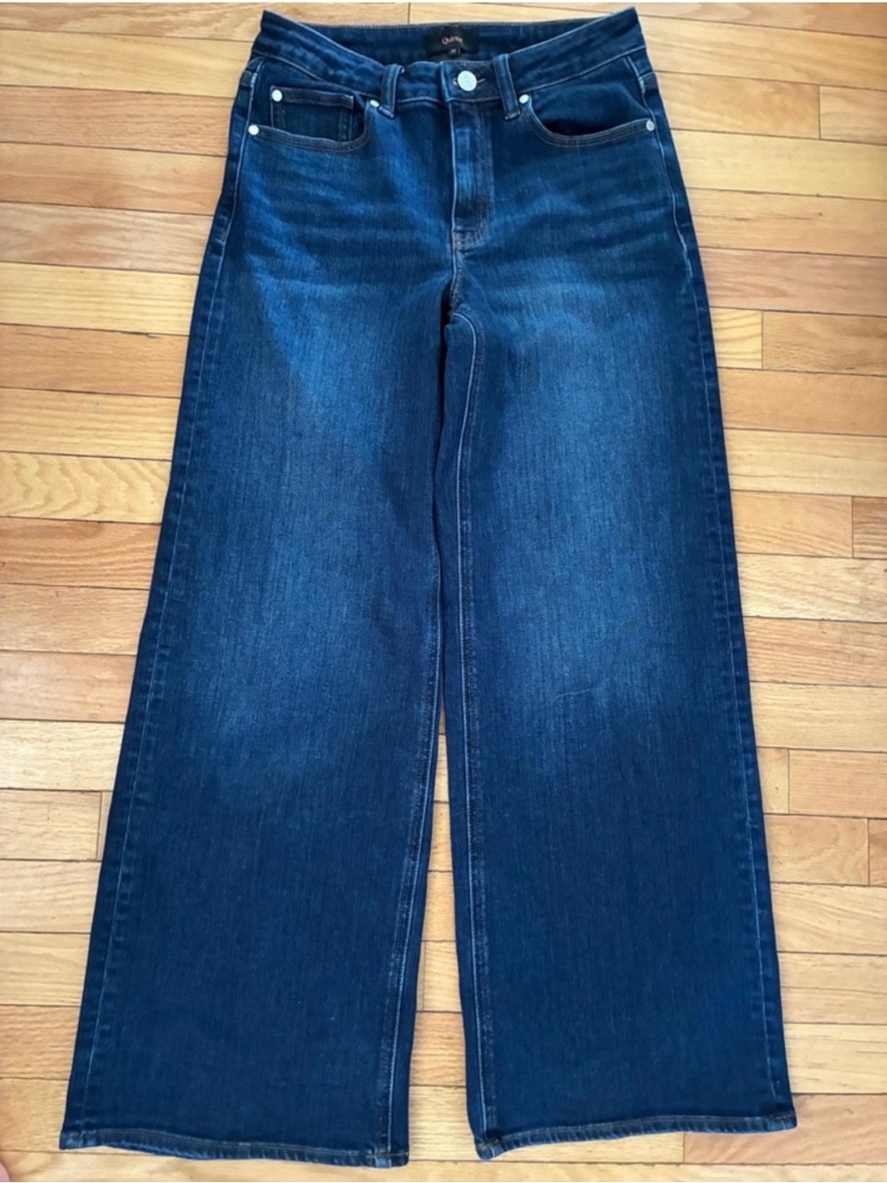 Quince Dark Blue Wide-Leg Women's Jeans